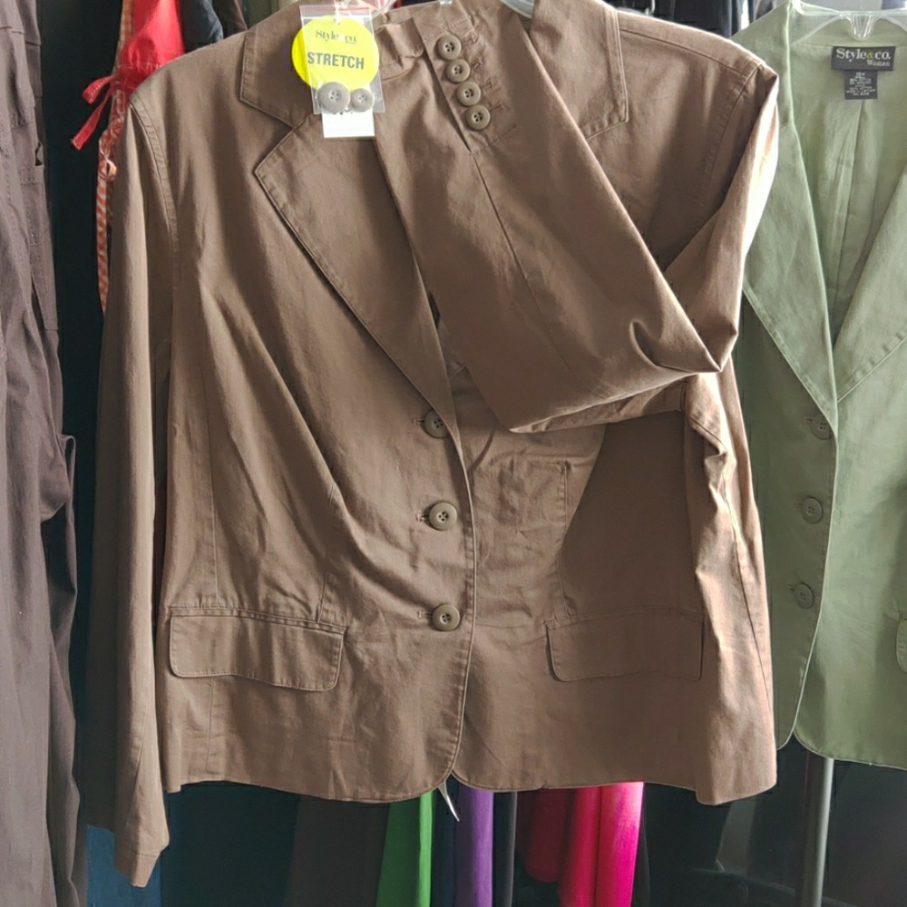 Style&Co Mocha Stretch Jacket